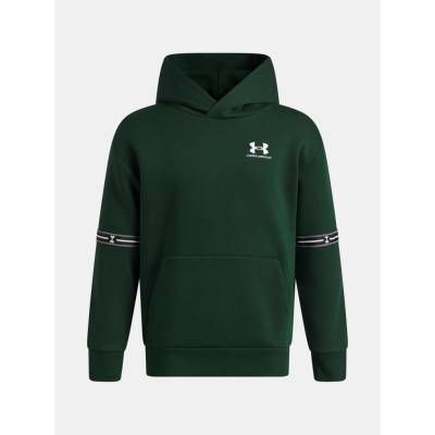 Under Armour mikina UA B Icon Flc Taped HD Zelená