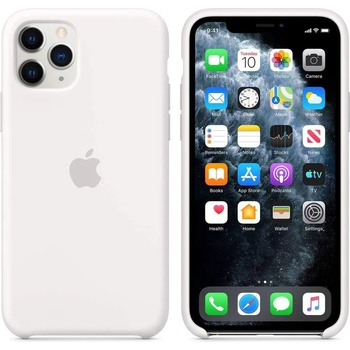 Apple Silicone Case - оригинален силиконов кейс за iPhone 11 Pro (бял)