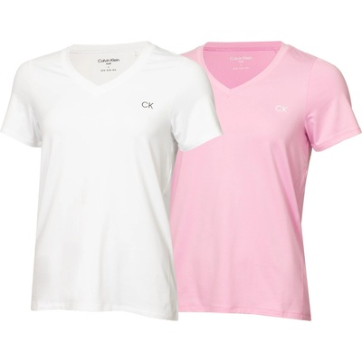 Calvin Klein Golf Тениска Calvin Klein Golf Women's Regular Fit T-Shirt - White/Pink