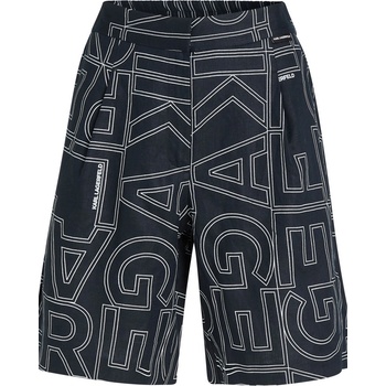 Karl Lagerfeld šortky PRINTED LINEN SHORTS černá