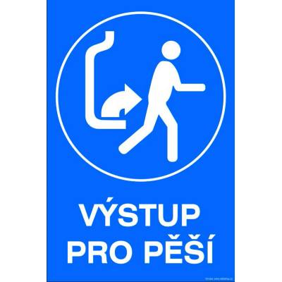 RAFO Samolepka Výstup pro pěší, 40 x 60 cm