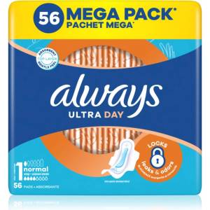 Always Ultra Normal Size 1 санитарни кърпи с крилца 56 бр