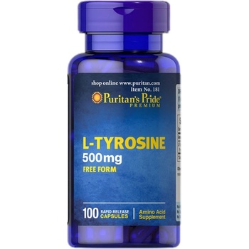 Image 1 of Puritan's Pride L-Tyrosine 500 mg [100 капсули]