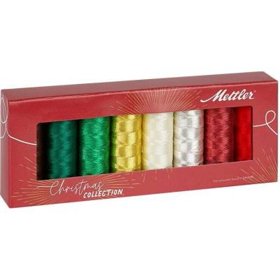 Sada vyšívacích nití METALLIC POLY SHEEN 40 METTLER (8x200m) - Vánoce