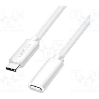 Logilink CU0221 High Speed,USB 2.0, USB C zásuvka,USB C vidlice, 2m, bílý
