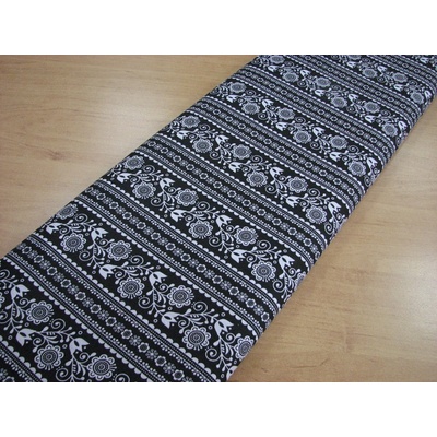 Bavlna čierno biela š.140cm