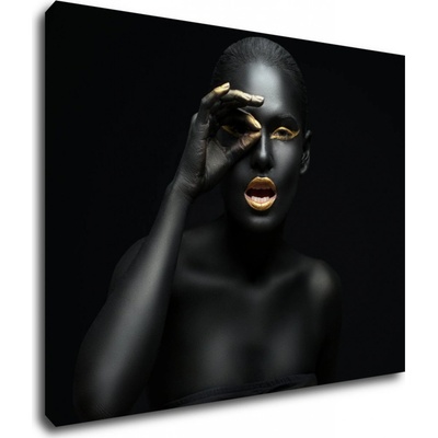 Impresi Obraz Portrét ženy zlaté detaily - 90 x 70 cm
