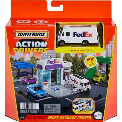 Mattel Matchbox Skutečná dobrodružství Expediční centrum Fedex + vozidlo HLY62