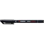 STABILO Алкохолен маркер 0, 4 mm, STABILO "OHPen S", черен 841/46 (841/46)