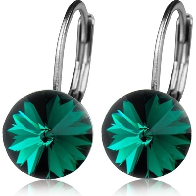 Šperky4U ocelové náušnice emerald NBSS08-EM