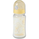 Baby-Nova Стъклено шише Baby Nova - 230 ml, жълто (44240) - baby