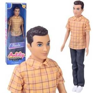 Jokomisiada Anlily Doll boy BRUNET Paulo in shirt and dark pants ZA6006 B