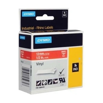 DYMO 1805416 Rhino, 12mm x 5, 5m, бял печат/червен фон, оригинална лента (1805416)