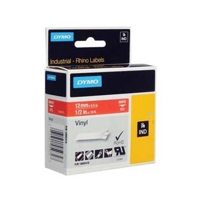 DYMO 1805416 Rhino, 12mm x 5, 5m, бял печат/червен фон, оригинална лента (1805416)