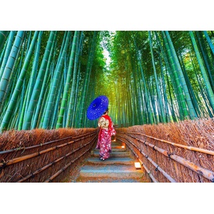 Enjoy - Puzzle Asian Woman in Bamboo Forest - 1 000 piese