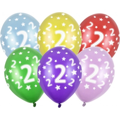 Ditipo Balónek latexový nafukovací metal č. 2 30 cm různé