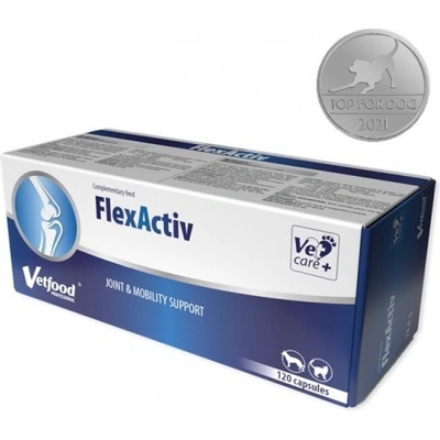 VetFood FlexActiv - хранителна добавка за стави за кучета и котки, 120 капсули - Полша