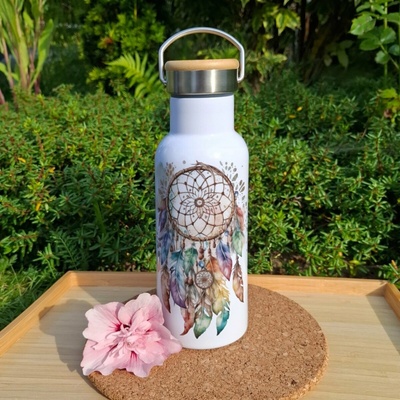 Atelier Fantazie Termoska s bambusovým víčkem Lapač snů VI 500 ml