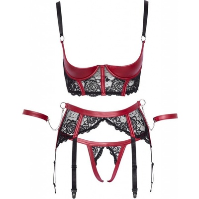 Cottelli Bondage Matte lace breast lift set – Zboží Dáma