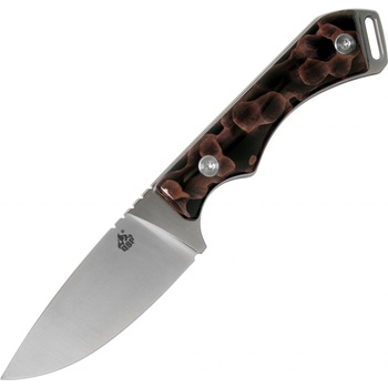 QSP Knife Workaholic SK03, Satin N690 Blade, Bronze Moon Raffir Noble QS124-C