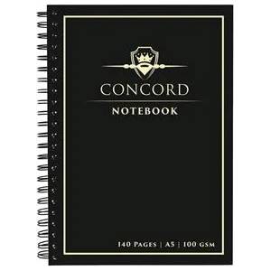 Concord Спирална тетрадка, a5, с подвързия, 70 страници, concord, черна 8959-con (8959-con)