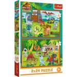 Trefl Puzzle - 2x24 - Small dinosaurs - Universal Jurassic World Trefl 34437
