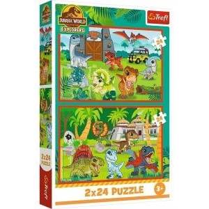 Trefl Puzzle - 2x24 - Small dinosaurs - Universal Jurassic World Trefl 34437