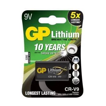 GP Batteries Литиева батерия gp crv9, 9v, 1бр. в блистер, за детектори на дим, gp-bl-crv9-u1