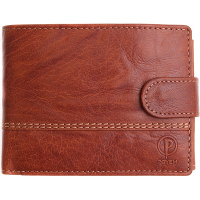 Poyem pánská kožená 5223 koňakově hnědá