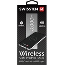 Powerbanky Swissten WIRELESS SLIM 8000 mAh USB-C INPUT