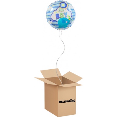 HeliumKing Balónový box Baby boy kruh 45 cm
