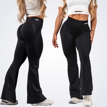 NEBBIA Tvarující bezešvé flared legíny FLOW SEAMLESS 498 BLACK