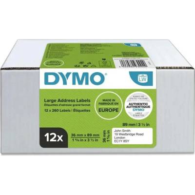 Štítky Dymo LW Standard - permanentní, 36x89 (12x260ks) PROMO