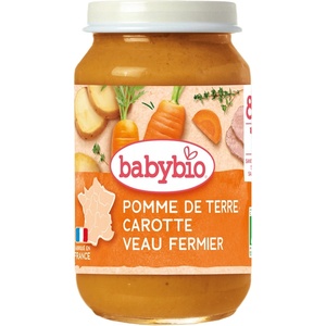 Babybio Био зеленчуково пюре Babybio - Зеленчуци и телешко месо, 8 м+, 200 g (3288131500515) - baby