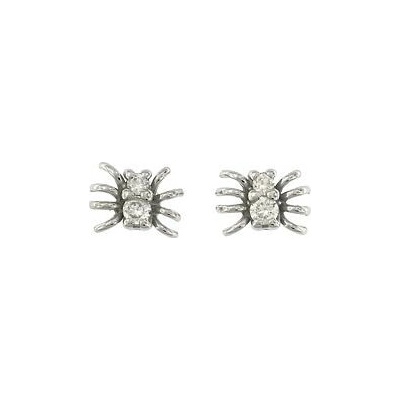 INFINITYSILVER Strieborné náušnice pavúčky so zirkónmi 438156