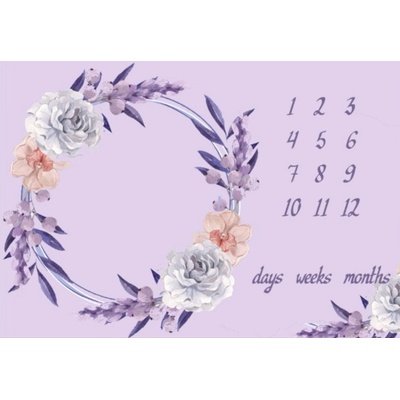 Milestone Декоративно одеяло за снимки Milestone - Венец, 75 х 100 cm, лилаво (101123)