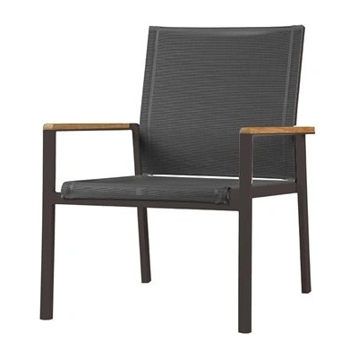 Barlow Tyrie Hliníkové nízké křeslo Aura, 69 x 80 x 87 cm, rám hliník graphite, výplet textilen charcoal