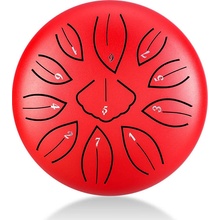 Hluru-Huashu Ginkgo Tongue drum 11 tónov C-DUR červený