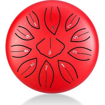 Hluru-Huashu Ginkgo Tongue drum 11 tónov C-DUR červený
