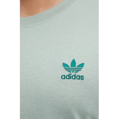 adidas Originals Памучна тениска adidas Originals Trefoil в зелено с изчистен дизайн JC9993 (JC9993)