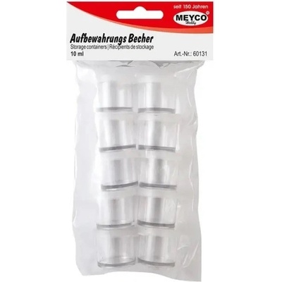 Plastové kelímky s víčkem, Meyco 10 x 10 ml