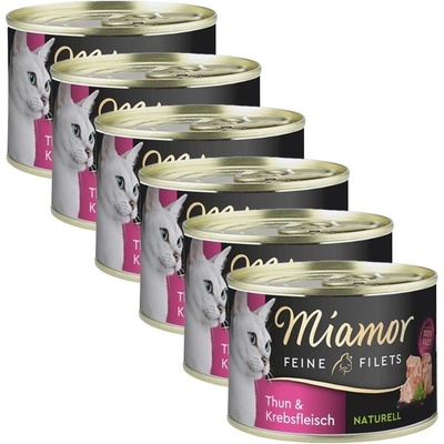 Miamor Feine Filets Naturell tuniak & krab 6 x 156 g