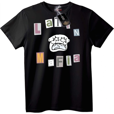 NOONEBRAND Тениска Latin Mafia Карикатура - 7XL, Black
