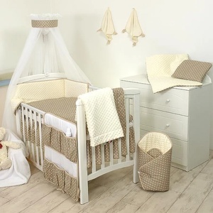  Бебешки спален комплект Minky 9 елемента 135 х 100 см 64537-D14