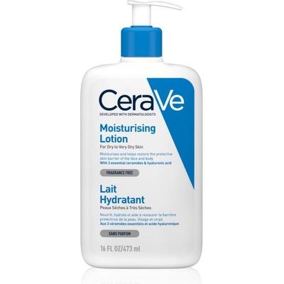 CeraVe Moisturizers Lotion хидратиращо мляко за тяло и лице за суха или много суха кожа 473ml