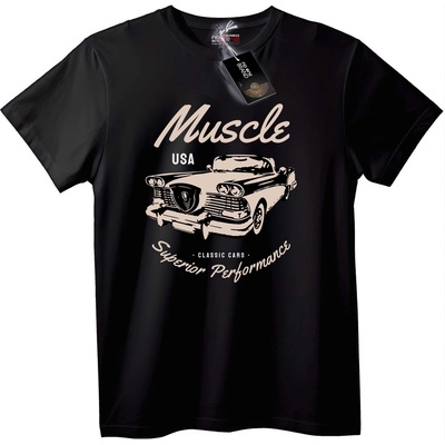 NOONEBRAND Тениска Muscle Car от САЩ - 2XL, White