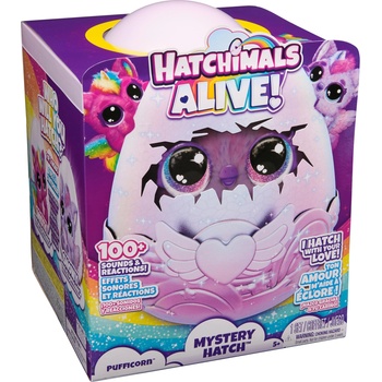 Spin Master Интерактивна играчка-изненада Hatchimals Alive - Mystery Hatch, Pufficorn, асортимент (6069132)