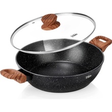 Vilde Hlboká granitová panvica so sklenenou pokrievkou 28 cm 3,5 l – Granitica Wood
