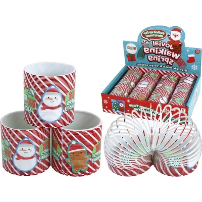 Mamido Kultové Pružina Bielo Červená Vianočné Motív Relaxačný 6 cm