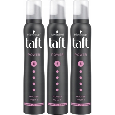 Taft Power Cashmere Pěnové tužidlo na vlasy 3x 200 Ml